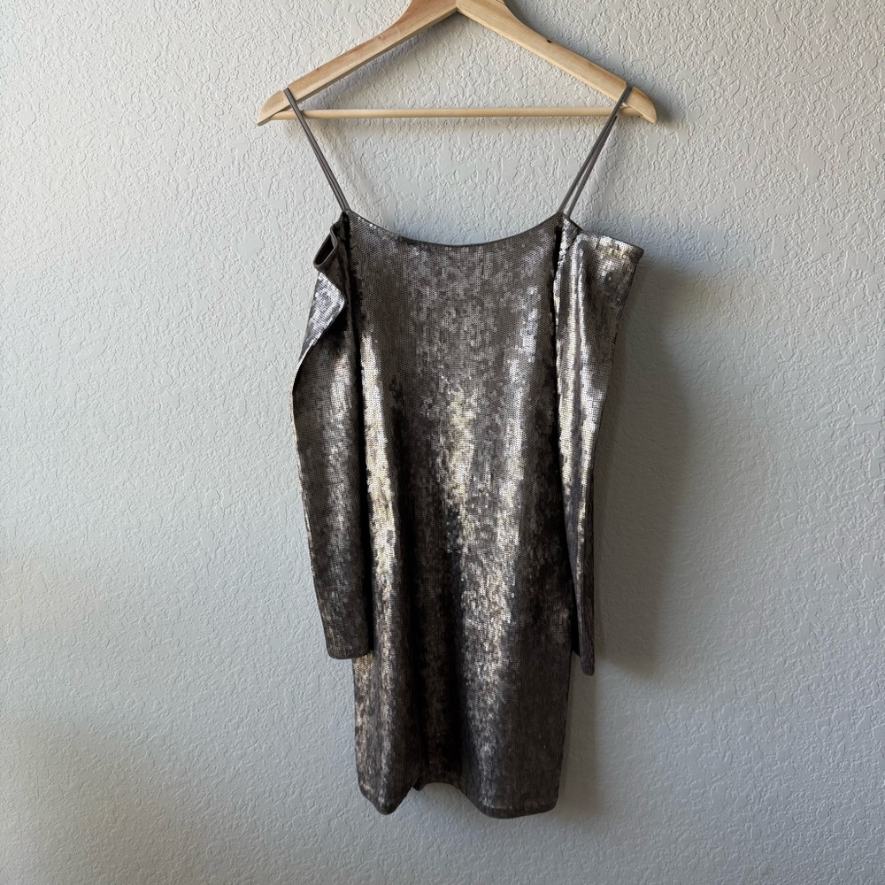 Express Metallic‎ Long Sleeve Dress - Picture 3 of 6